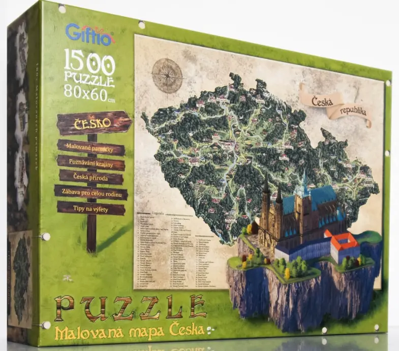 Mapa Česka - puzzle z kategorie Prírodné scenérie