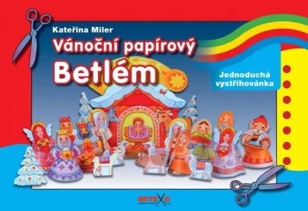 Vánoční papírový BETLÉM - Jednoduchá vystřihovánka - Kateřina Miler