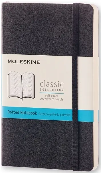 Zápisník MOLESKINE měkký tečkovaný černý S