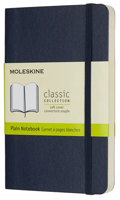 Zápisník Moleskine - měkké desky S, čistý, modrý