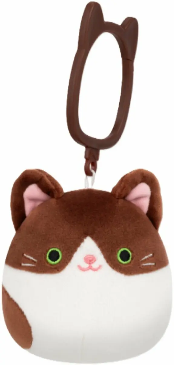 SQUISHMALLOWS Klíčenka Tmavě hnědá kočka - Glaudini