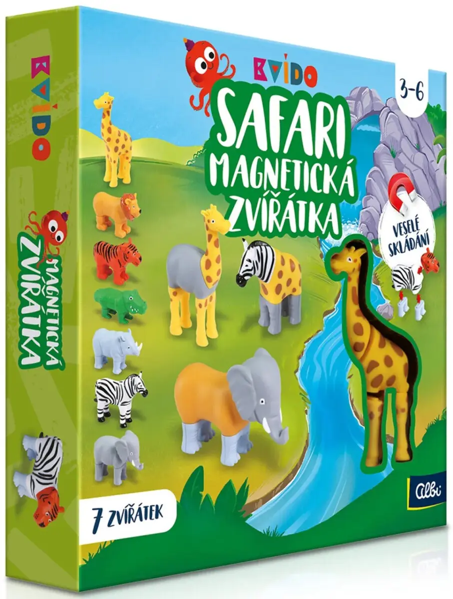 Kvído - Magnetická zvířátka: Safari