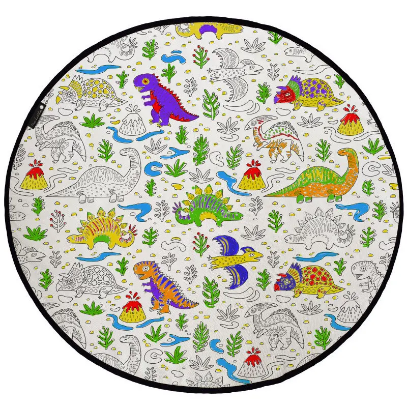 Kobercové omalovánky – Dinosaur world Kruh Ø 130 cm