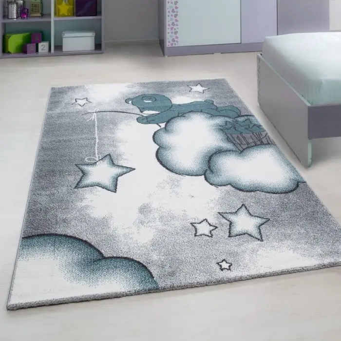 Dětský koberec Kids 580 blue Kruh Ø 120 cm