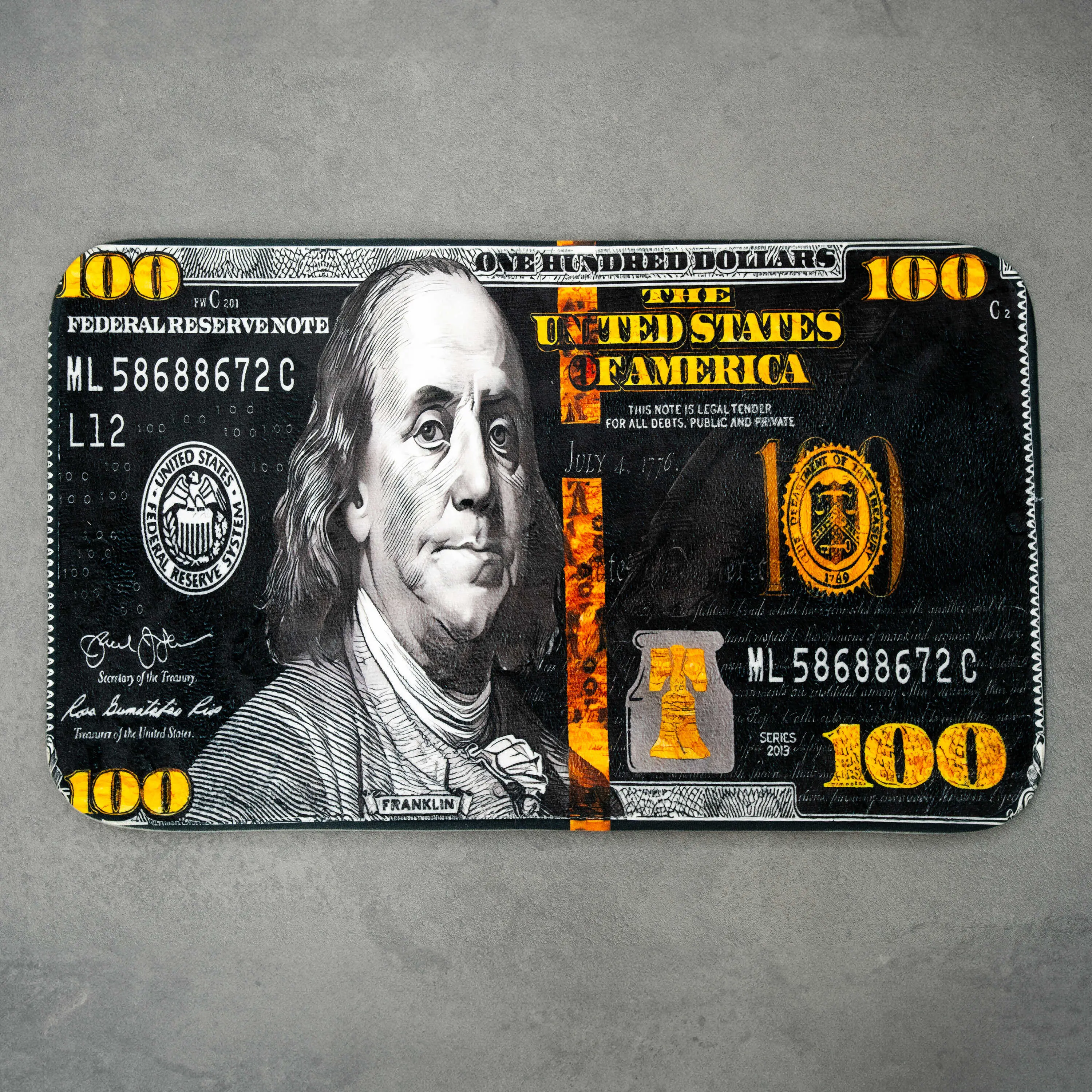 Předložka do koupelny - dolar-černá 50x80 cm