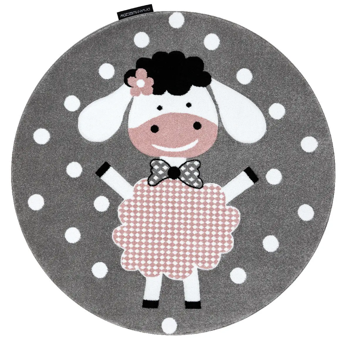 Dětský kusový koberec Petit Dolly sheep grey kruh 120x120 cm