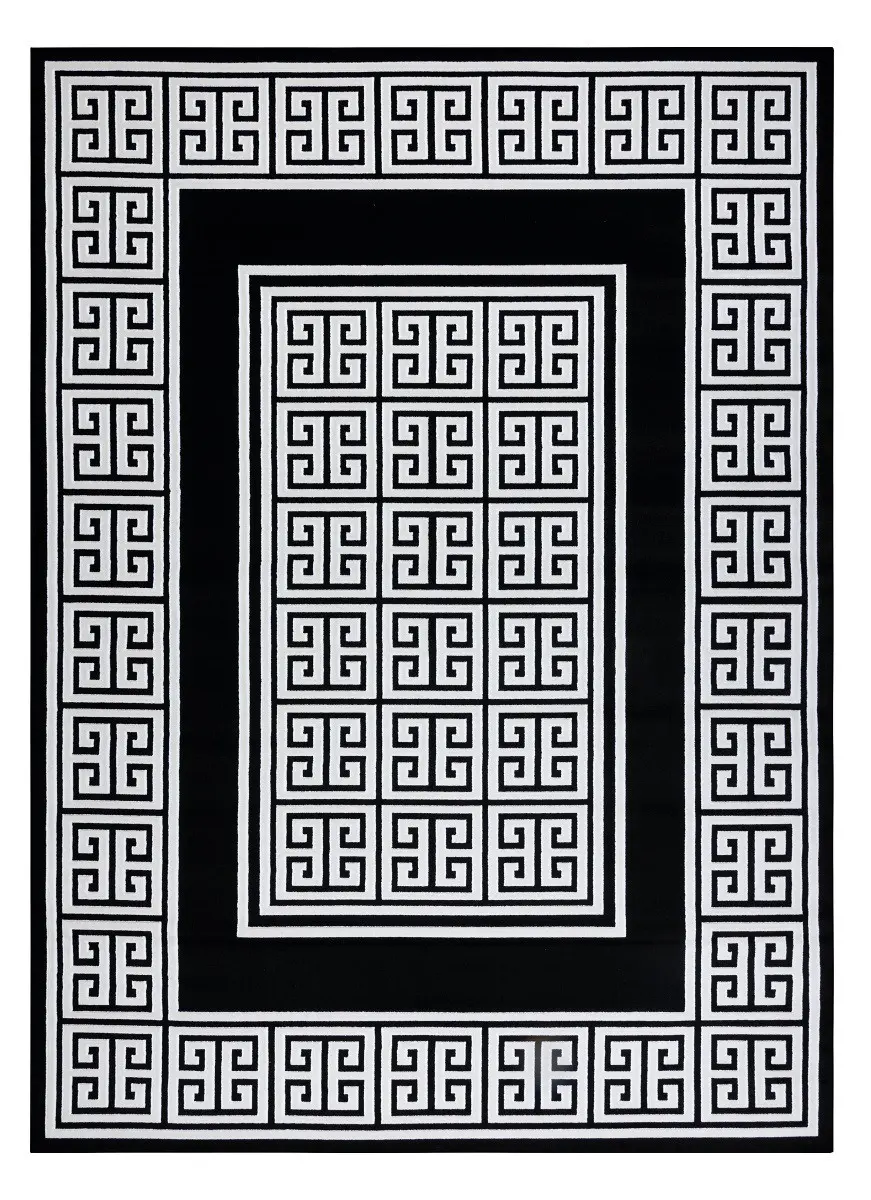 Kusový koberec Gloss 6776 85 greek black/ivory 180x270 cm