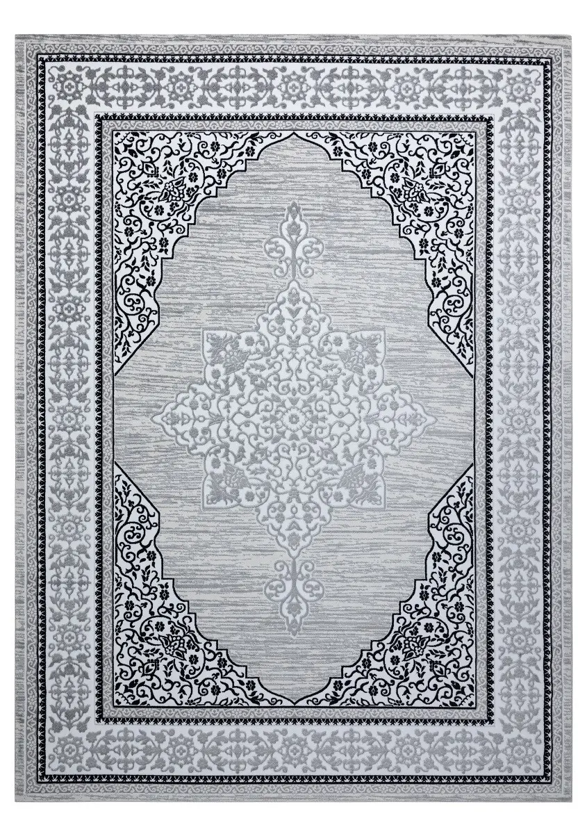 Kusový koberec Gloss 8490 52 Ornament ivory/grey 80x150 cm
