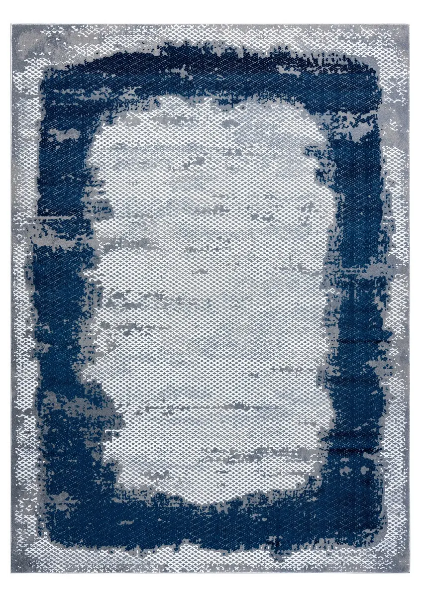 Kusový koberec Core A004 Frame blue/grey 140x190 cm