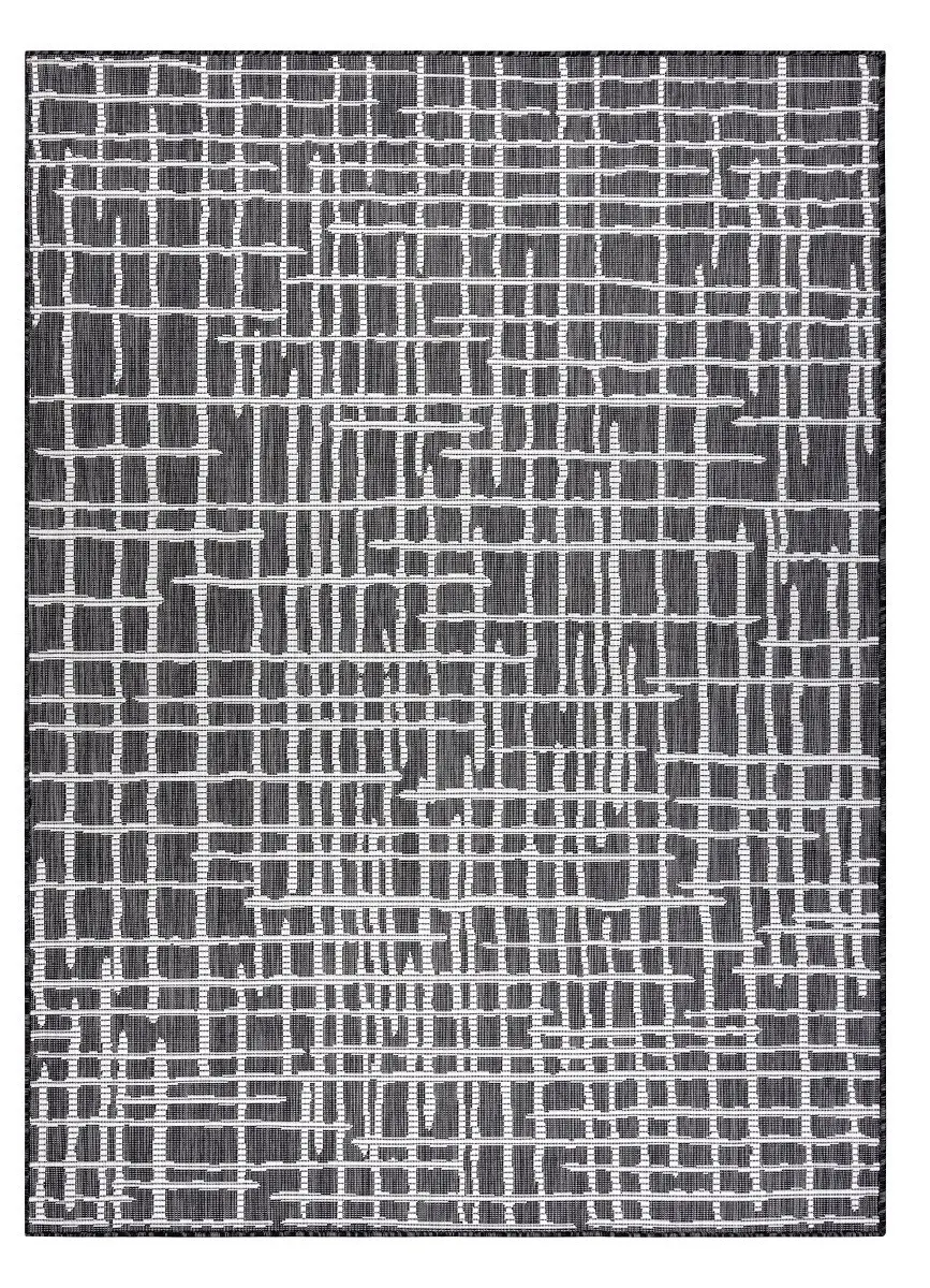 Kusový koberec Sion Sisal Trellis 22144 black/ecru – na ven i na doma 140x190 cm