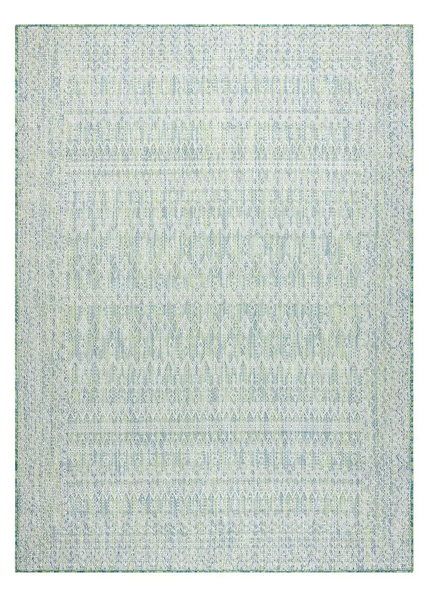 Kusový koberec Sion Sisal Aztec 22184 green/blue/ecru – na ven i na doma 80x150 cm