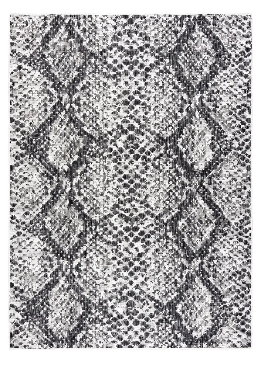 Kusový koberec Sion Sisal Snake`s skin 22162 ecru/black – na ven i na doma 120x170 cm