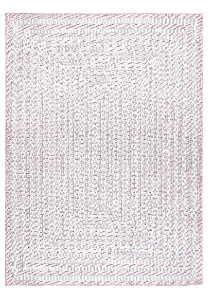Kusový koberec Sion Sisal Labirinth 22376 pink/ecru – na ven i na doma 80x150 cm