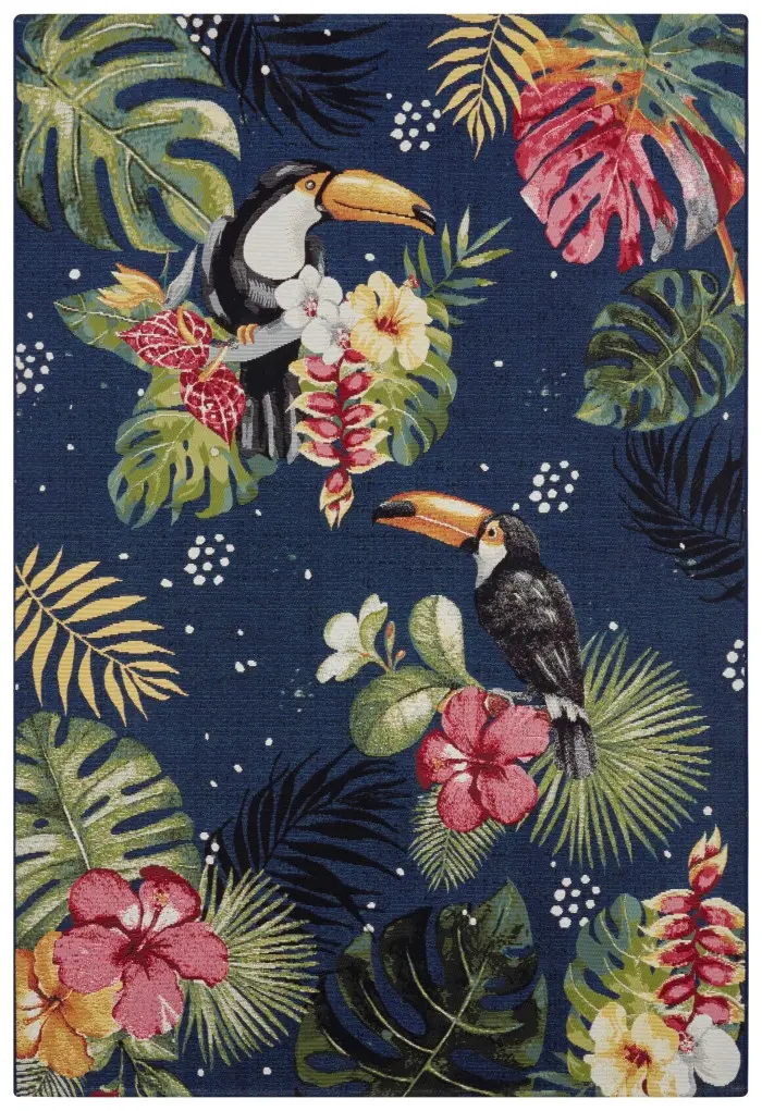 Hanse Home, Kusový koberec Flair 105609 Tropical Dream Blue Multicolored – na ven i na doma, 240x340, vícebarevná, chodba / předsíň