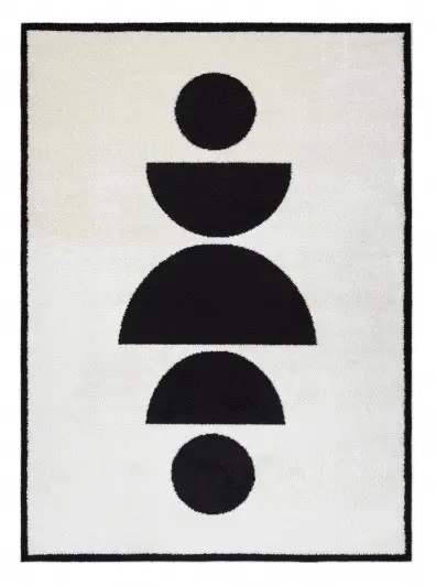 Kusový koberec Mode 8598 geometric cream/black 120x170 cm