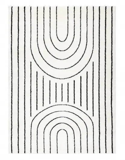 Kusový koberec Mode 8494 geometric cream/black 140x190 cm