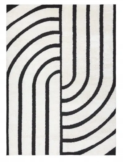 Kusový koberec Mode 8631 geometric cream/black 120x170 cm
