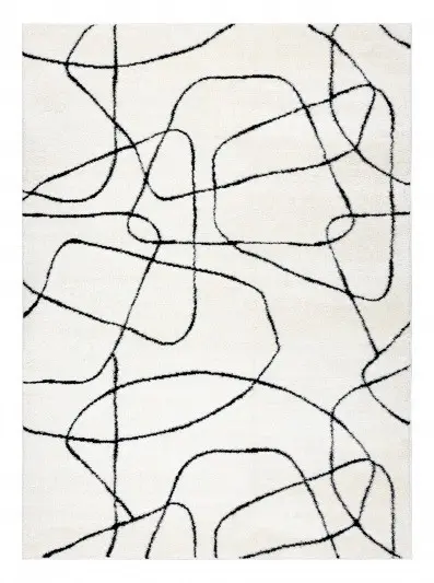 Kusový koberec Mode 8522 abstract cream/black 160x220 cm