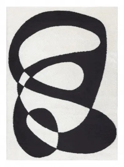 Kusový koberec Mode 8531 abstract cream/black 140x190 cm