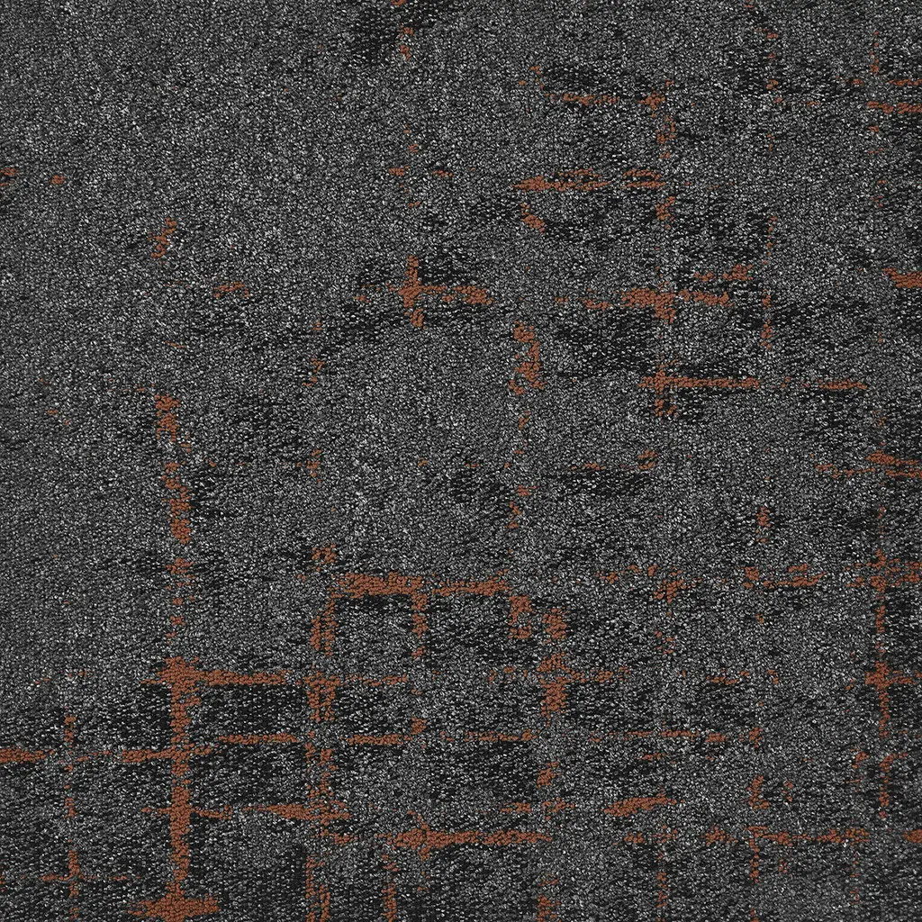 Kobercový čtverec MACRO 91 Bitumen šedo-červený 50x50 cm 50x50 cm
