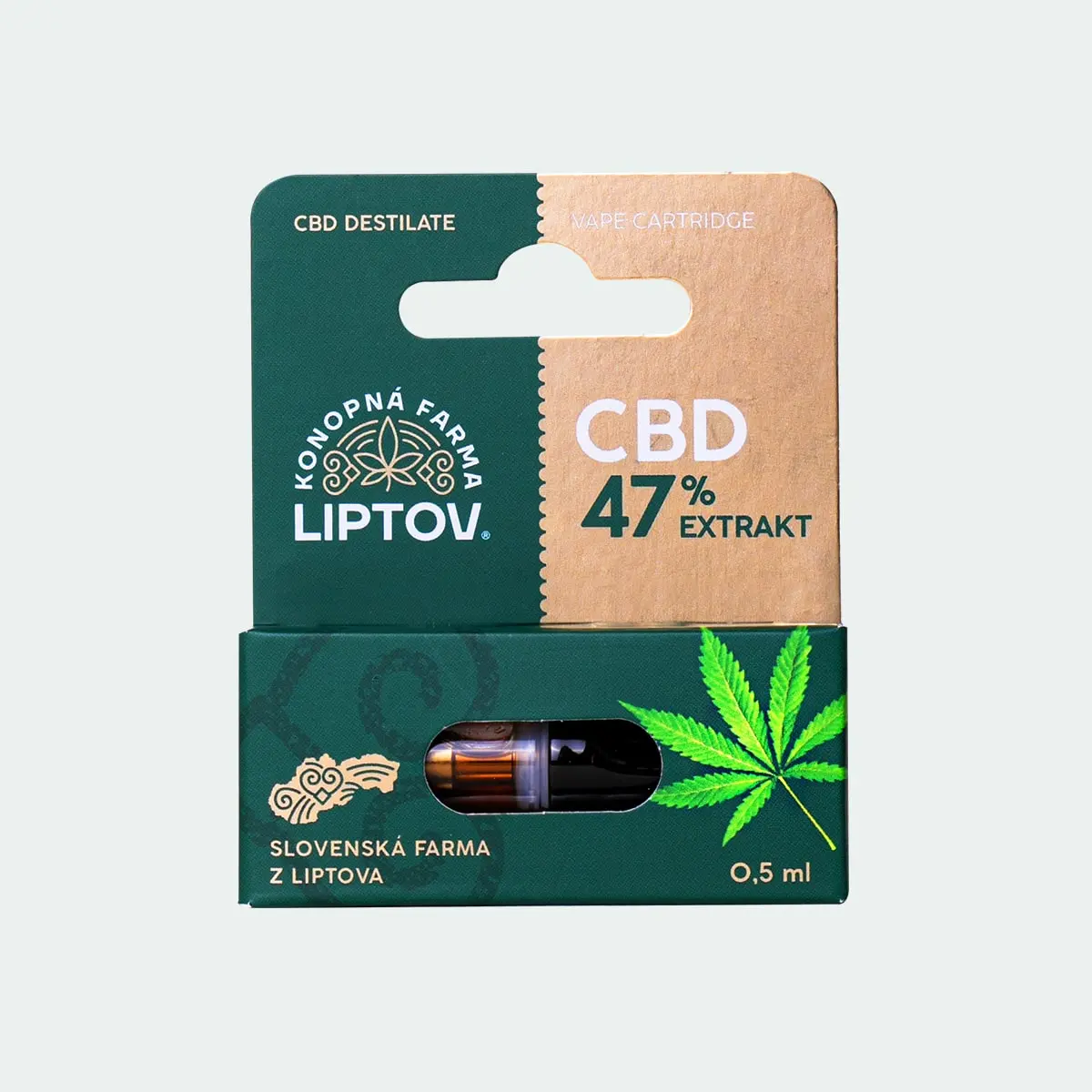 Konopná farma Liptov CBD Cartridge 47% CBD 0,5ml