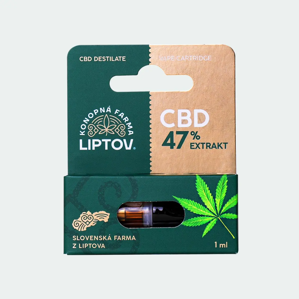 Konopná farma Liptov CBD Cartridge 47% CBD 1ml