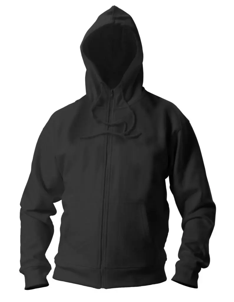 Mikina na zip s kapucí pánská černá