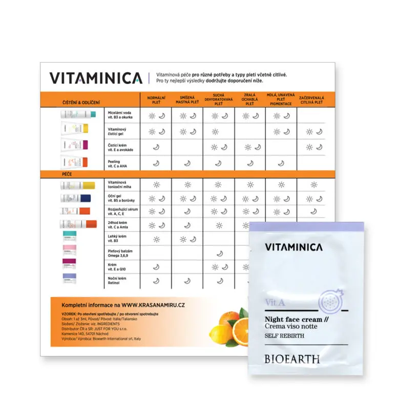 BIOEARTH Vzorek: Noční krém s Retinolem 3ml