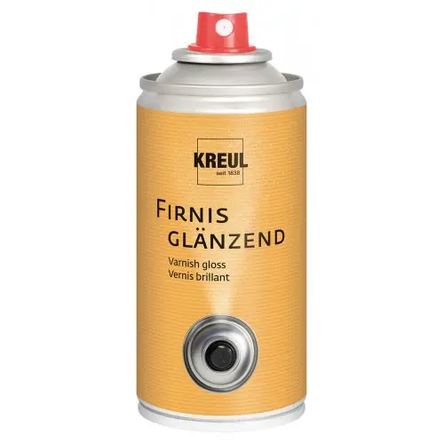 Kreul Lak ve spreji KREUL 150 ml lesklý - olej, akryl, kvaš, tempera, akvarel