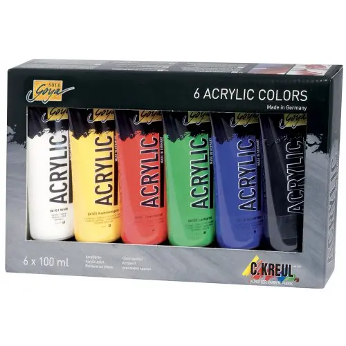 Akrylové barvy Solo Goya / set 6 x 100 ml