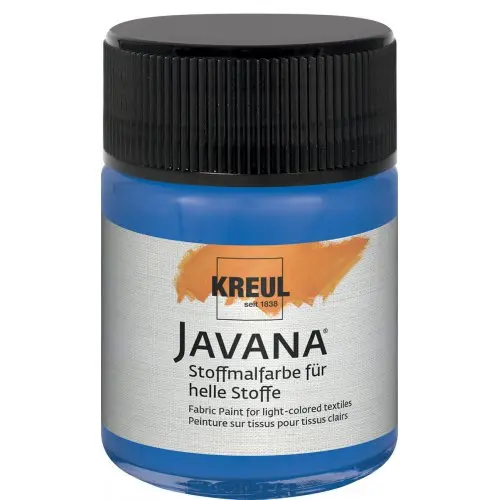 Kreul Barva na světlý textil JAVANA 50 ml KRÁLOVSKÁ MODRÁ