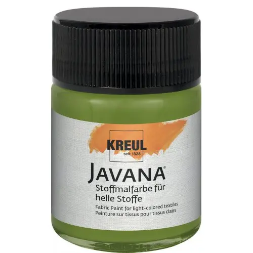 Kreul Barva na světlý textil JAVANA 50 ml OLIVOVÁ ZELENÁ