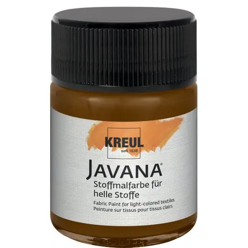 Kreul Barva na světlý textil JAVANA 50 ml TMAVÁ HNĚDÁ