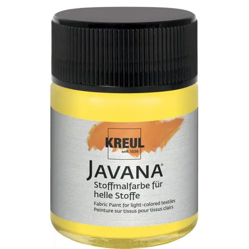 Kreul Barva na světlý textil JAVANA 50 ml FLUORESCENČNÍ ŽLUTÁ