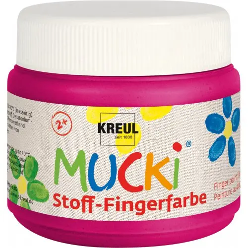 Mucki Prstová barva na textil MUCKI 150 ml RŮŽOVÁ