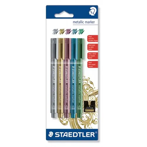 FIMO Staedtler Sada Metalický fix - 5 barev