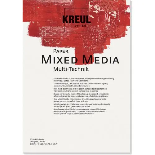 Kreul Mixed media papír KREUL 300 g/m2 - DIN A3