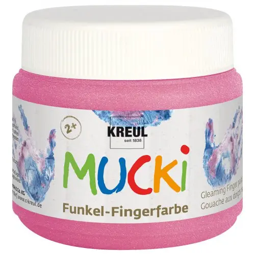 Mucki Prstová barva MUCKI 150 ml TŘPYTIVÁ RŮŽOVÁ
