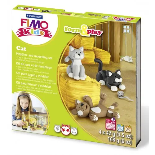 FIMO Staedtler Sada Fimo kids Form & Play Kočky
