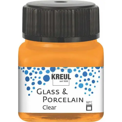 Kreul Barva na sklo a porcelán  clear 20 ml ORANŽOVÁ