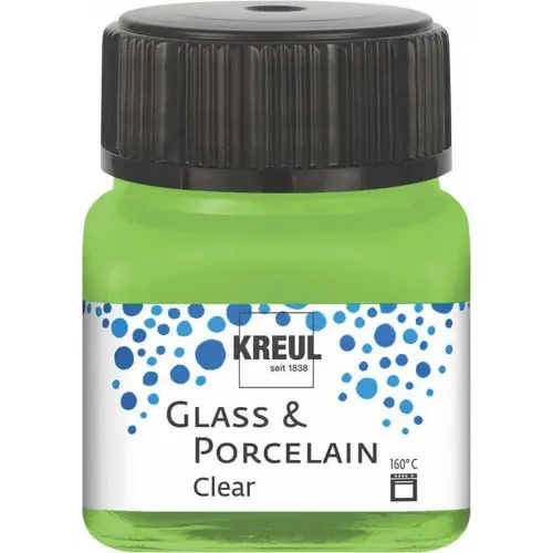 Kreul Barva na sklo a porcelán  clear 20 ml JABLKOVÁ ZELENÁ