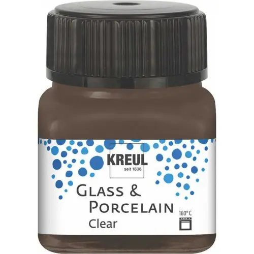 Kreul Barva na sklo a porcelán  clear 20 ml ESPRESO HNĚDÁ