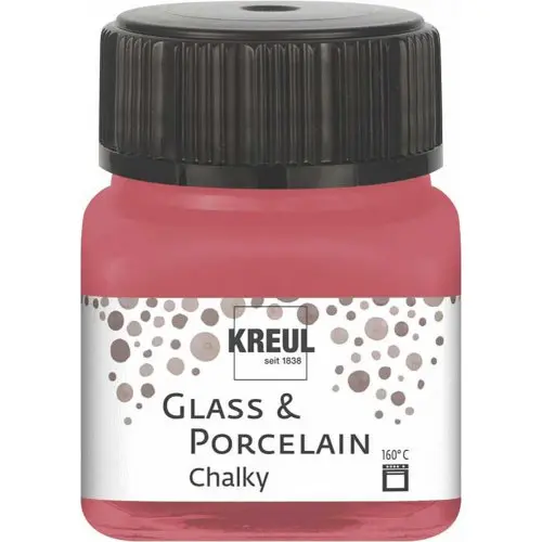 Kreul Barva na sklo a porcelán CHALKY 20 ml PŘÍJEMNÁ ČERVENÁ