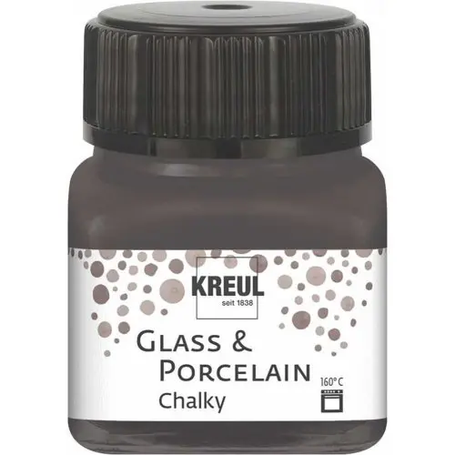 Kreul Barva na sklo a porcelán CHALKY 20 ml VULKANICKÁ ŠEDÁ