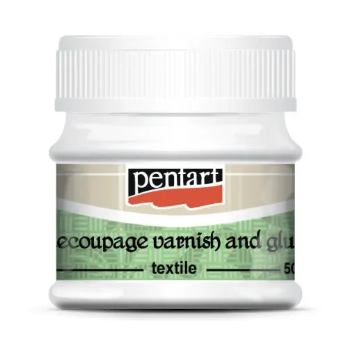 Pentart Lepidlo a lak Decoupage na textil PENTART 50 ml
