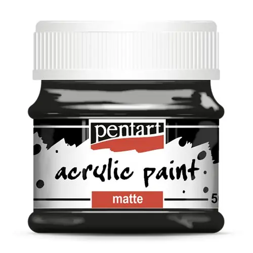 Pentart Akrylová barva matná PENTART 50 ml ČERNÁ