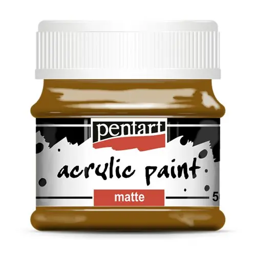 Pentart Akrylová barva matná PENTART 50 ml SVĚTLÁ HNĚDÁ