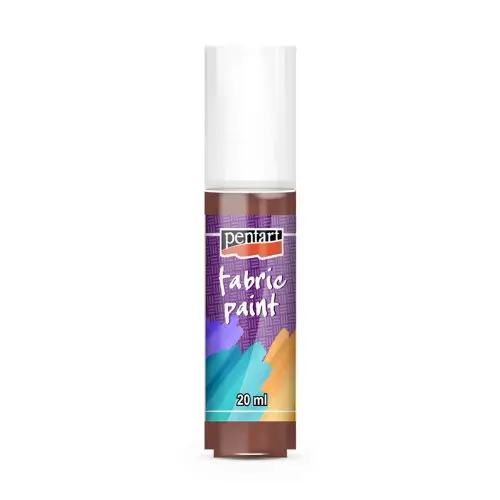 Pentart Barva na textil 20 ml TMAVĚ HNĚDÁ