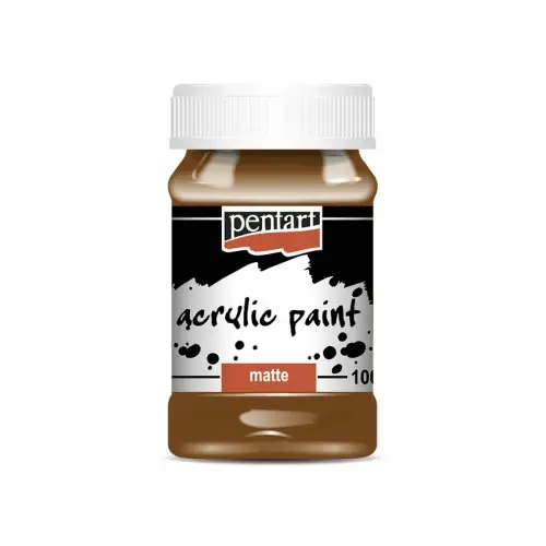 Pentart Akrylová barva matná PENTART 100 ml KAŠTANOVÁ