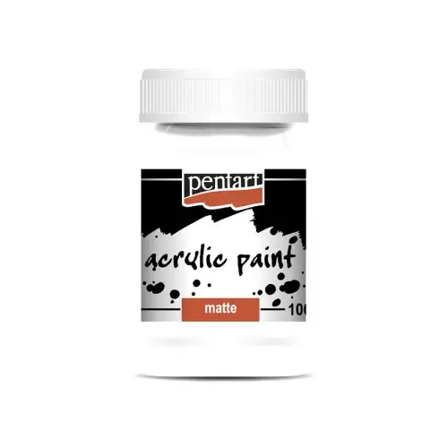 Pentart Akrylová barva matná PENTART 100 ml BÍLÁ